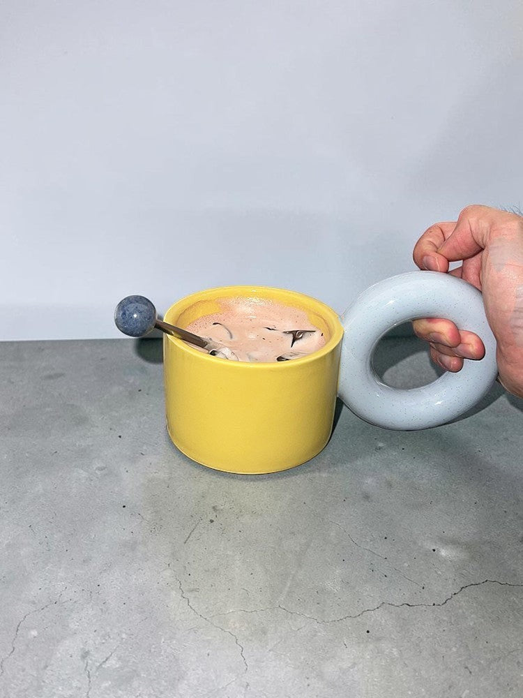 chunky ceramic mug,, danish pastel mug,