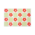 green checkered rug