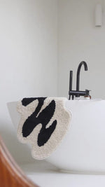 Load image into Gallery viewer, Wavy Shaped Funky Bath Mat

