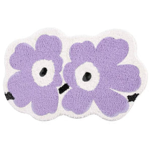 Purple Flower Shaped Rug