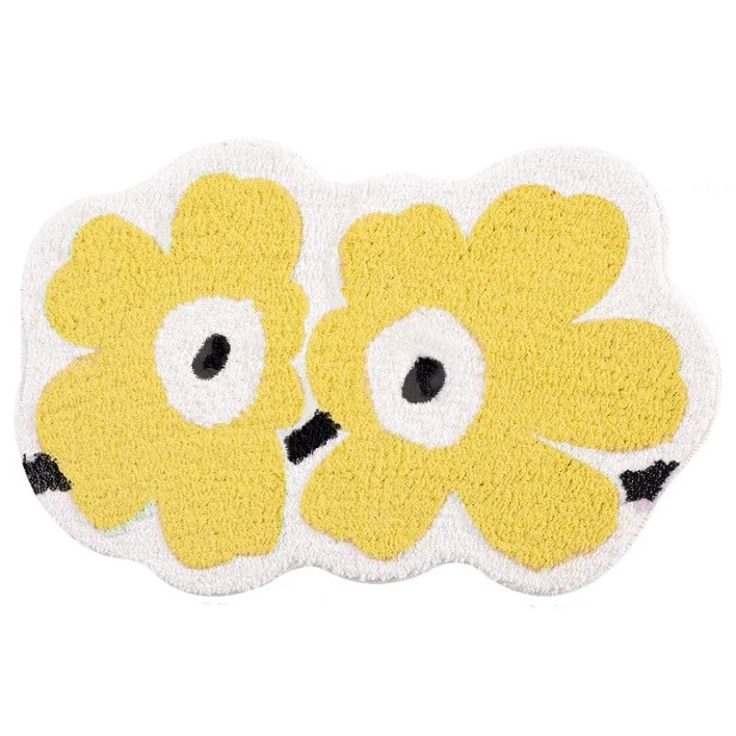 Yellow Flower Shaped Rug