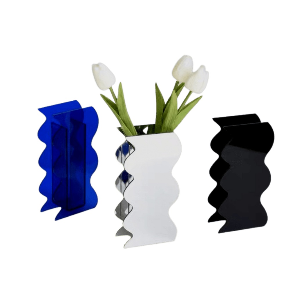 Wavy Acrylic Flower Bud Vase
