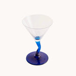 Load image into Gallery viewer, Blue Crooked Cocktail Glass
