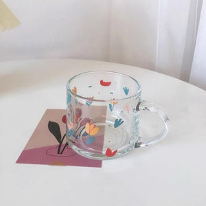 Cute Floral Glass Cup - HOMELIVY