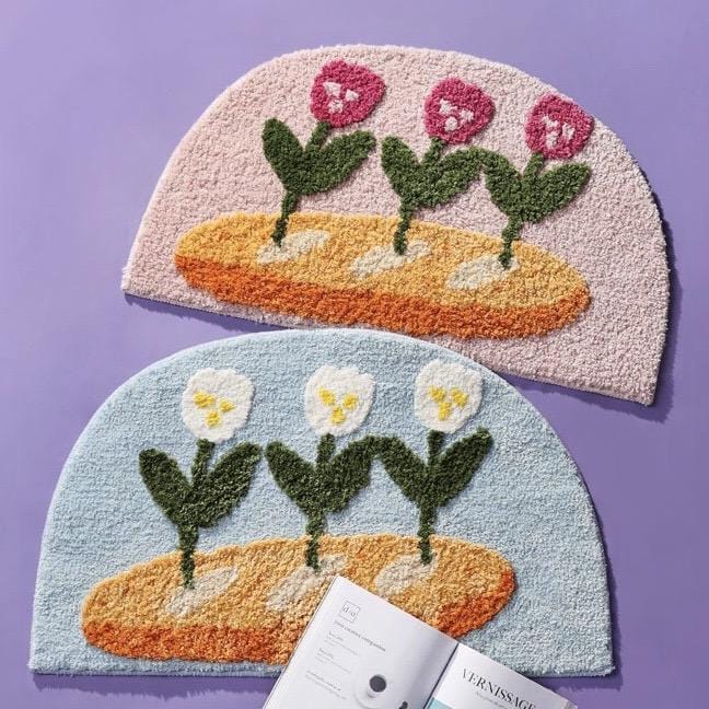 Flowers Baguette Funky Cute Rug - HOMELIVY