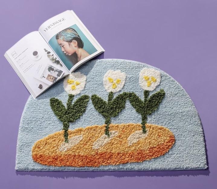 Flowers Baguette Funky Cute Rug - HOMELIVY