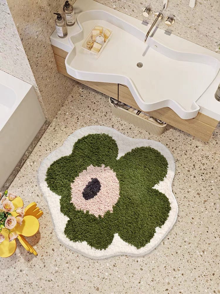 Flower Shaped Bath Mat Rug