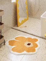 Load image into Gallery viewer, Yellow Flower Bath Mat Rug
