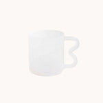 Load image into Gallery viewer, Frost White Wavy Handle Glass Cup - Homelivy
