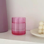 Load image into Gallery viewer, Transparent Pink Drink Glass 
