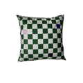 green checkered throw pillow