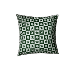 Load image into Gallery viewer, Floral Green Checkered Throw Pillow Case
