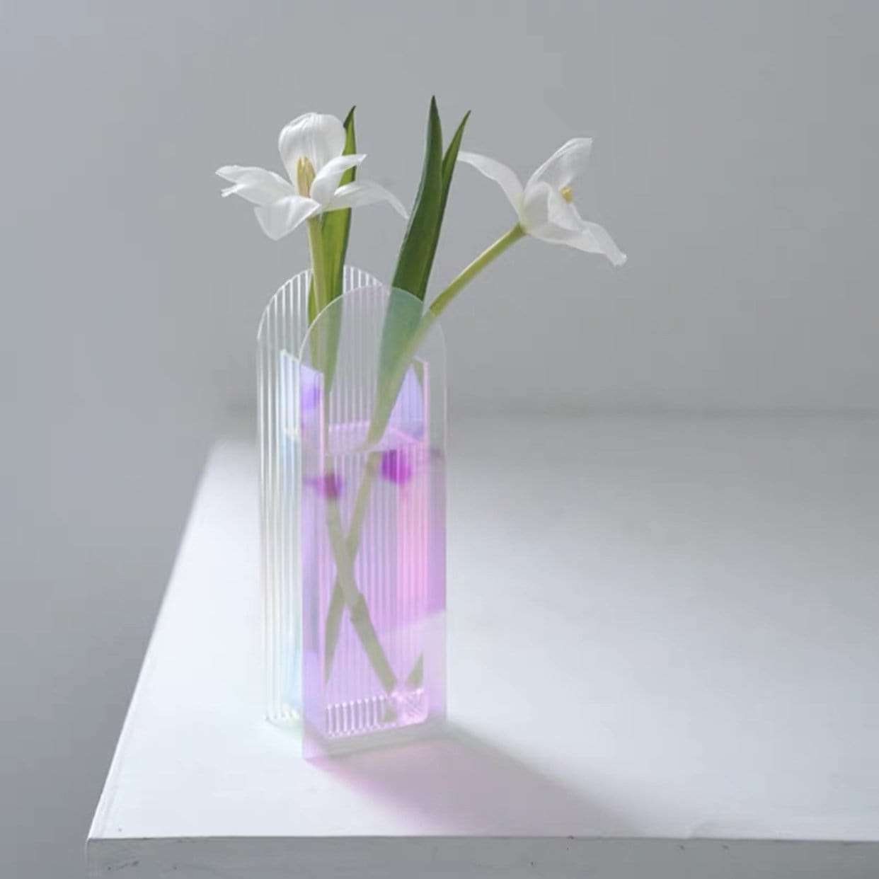 Iridescent Acrylic Flower Vase