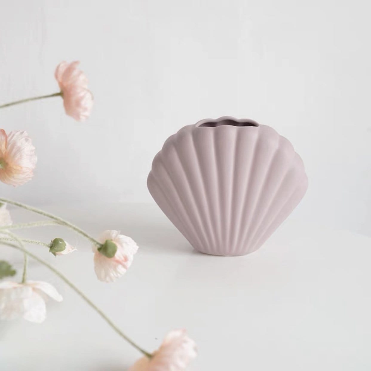 Pastel Pink Seashell Vase