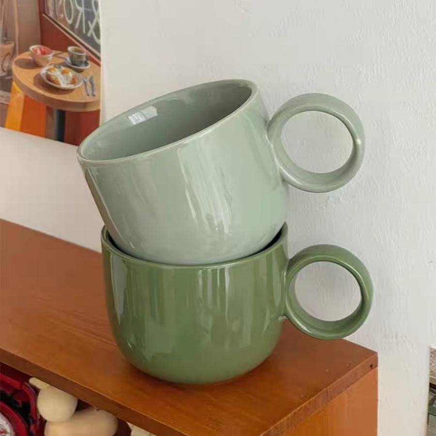 Pastel Green Vintage Retro Coffee Mug Cup 