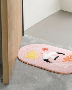 Pink Seagull Bird Abstract Funky Rug - HOMELIVY