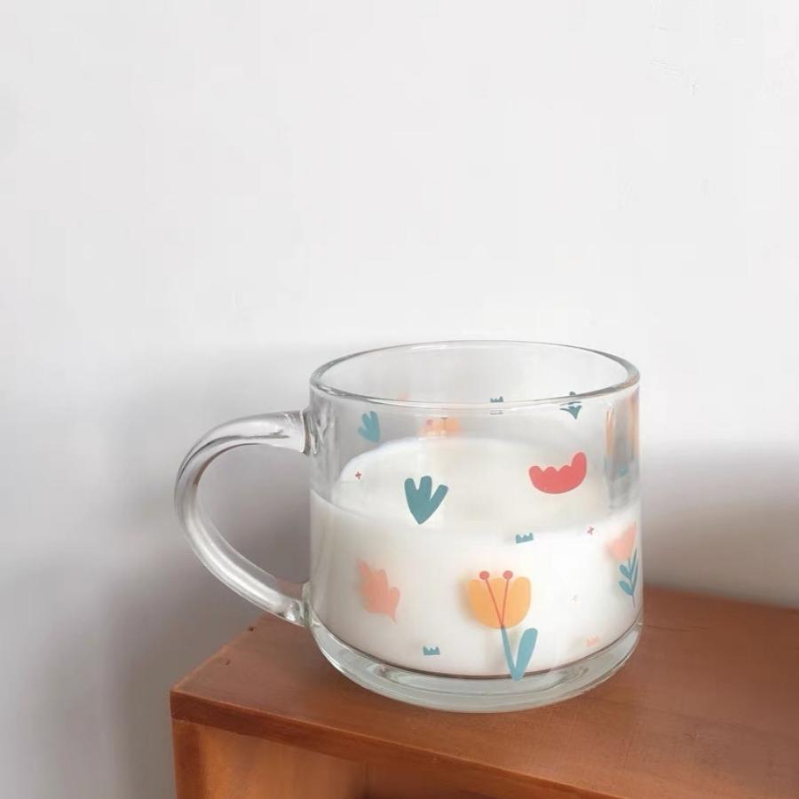 Cute Floral Glass Cup - HOMELIVY