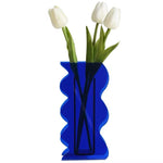 Load image into Gallery viewer, Blue Wavy Acrylic Flower Vase
