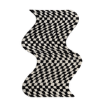 Load image into Gallery viewer, Checkerboard Wavy Runner Rug
