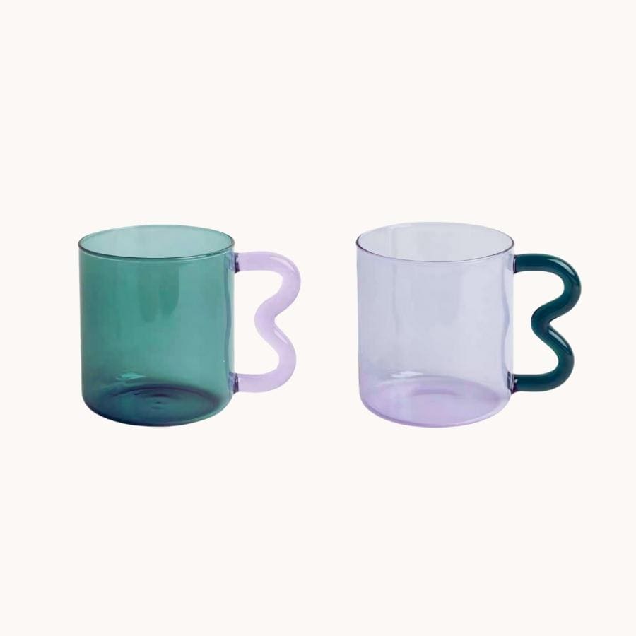 Wavy Handle Glass Cup - Homelivy