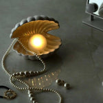 Load image into Gallery viewer, white pearl seashell night light jewelry tray
