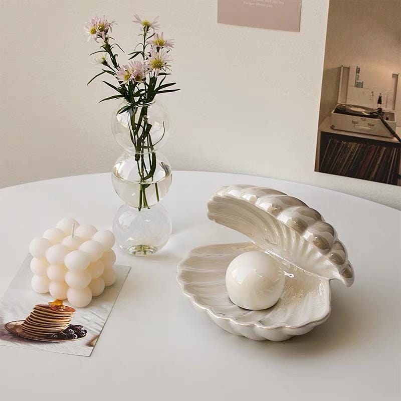 white seashell table decorative tray