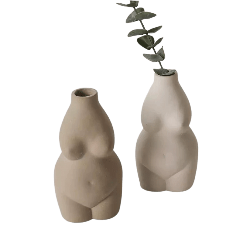 nude female body form vase