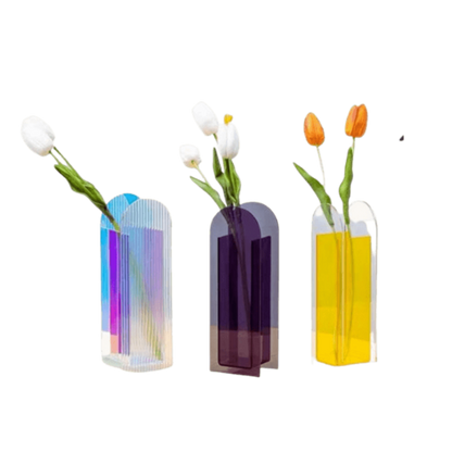 aesthetic acrylic clear flower vase