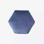 Load image into Gallery viewer, Blue Velvet Hexagon Pillow, Decorative Cushion
