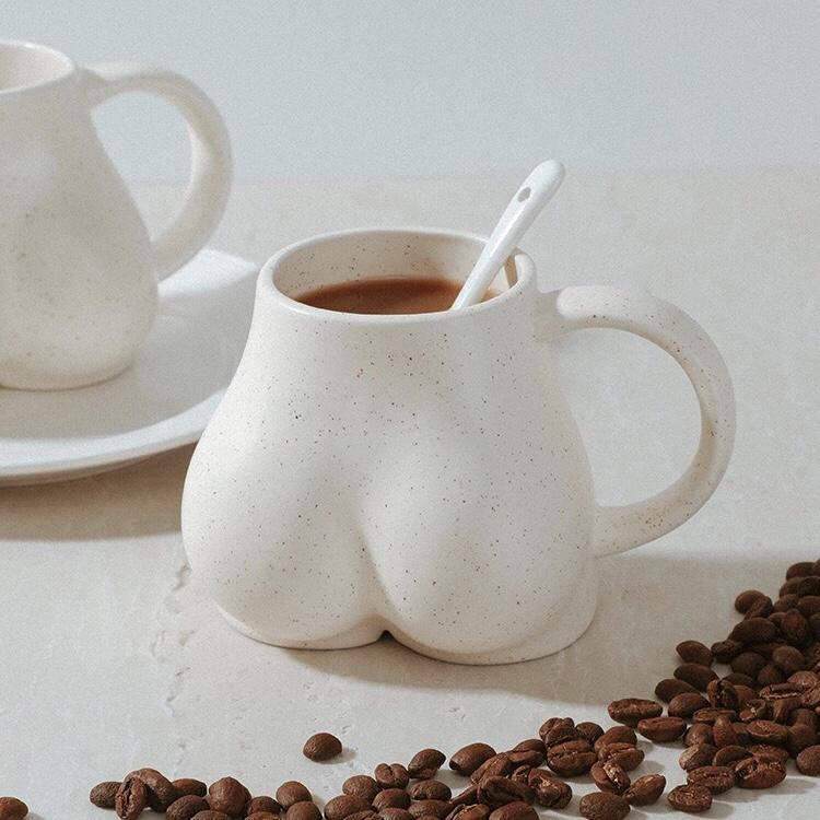 booty shaped coffee mug