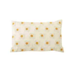 Yellow Daisy Flower Lumbar Pillow