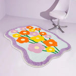 Load image into Gallery viewer, daisy flowers rug bath mat
