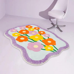 daisy flowers rug bath mat