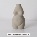 Load image into Gallery viewer, beige curvy female body form vase
