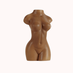Load image into Gallery viewer, brown female figure body vase
