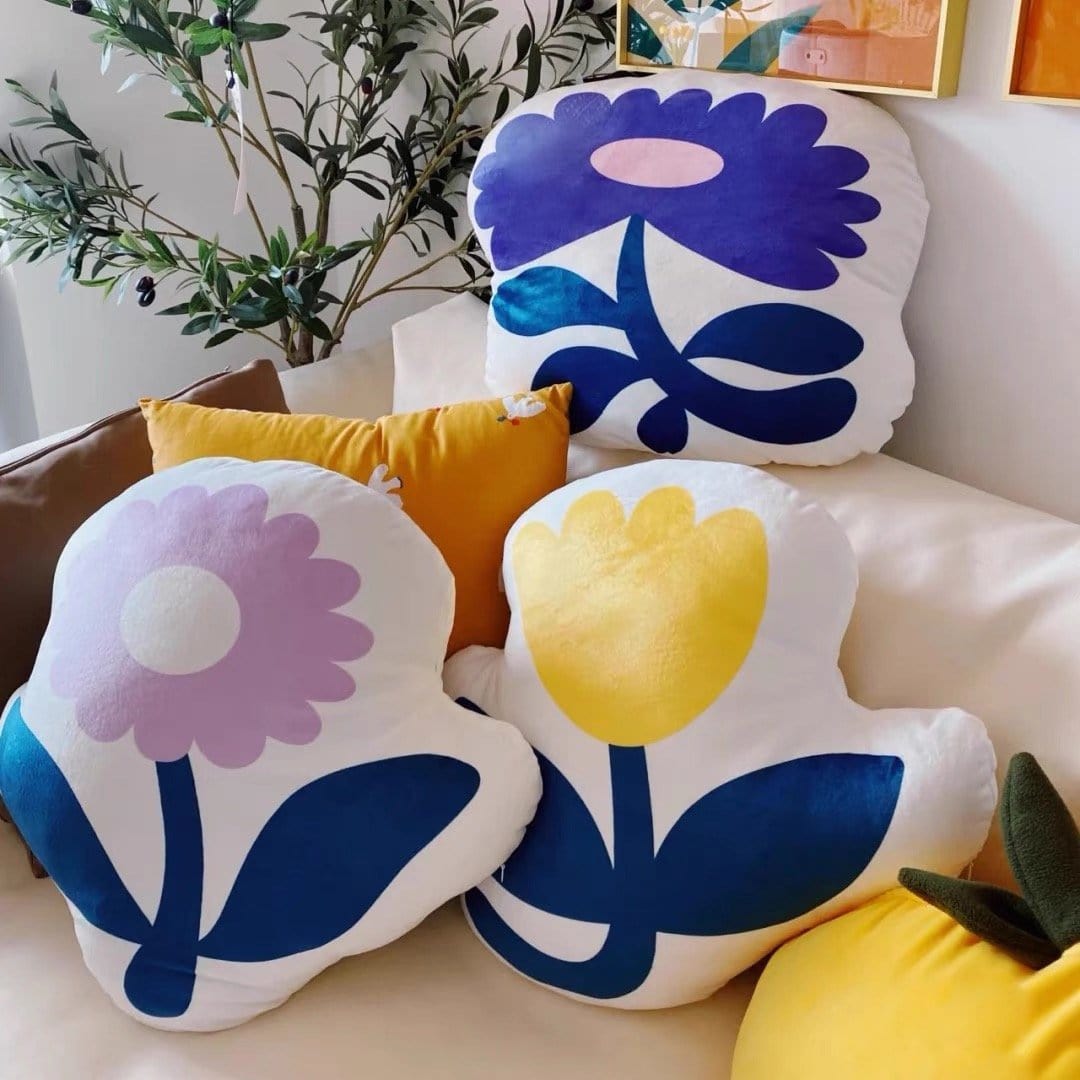 flower shaped decorative cushions