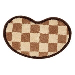 Load image into Gallery viewer, brown checkered bath mat rug
