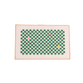 Retro Green Checkered Rug