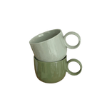 Load image into Gallery viewer, Green Coffee Mug With Big Handle

