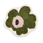 Load image into Gallery viewer, Green Flower Shaped Rug
