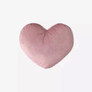 Pink Heart Shaped Velvet Pillow