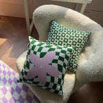 Load image into Gallery viewer, green checkered throw pillows
