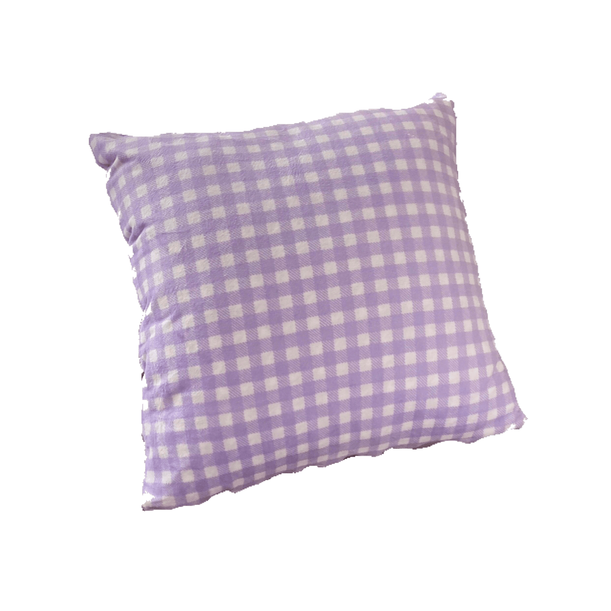 Pastel Purple Gingham Plaid Throw Pillow