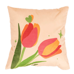 Load image into Gallery viewer, Orange Tulip Flower Throw PIllow
