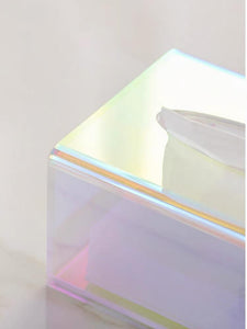 iridescent clear tissue box