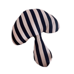 Load image into Gallery viewer, White Black Striped Mushroom Pillow
