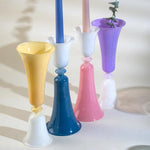 Load image into Gallery viewer, pastel glass candle holder
