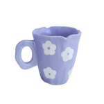 Load image into Gallery viewer, Cute purple daisy flower flower mug
