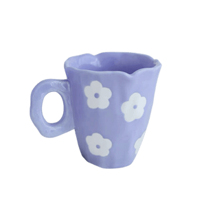 Cute purple daisy flower flower mug