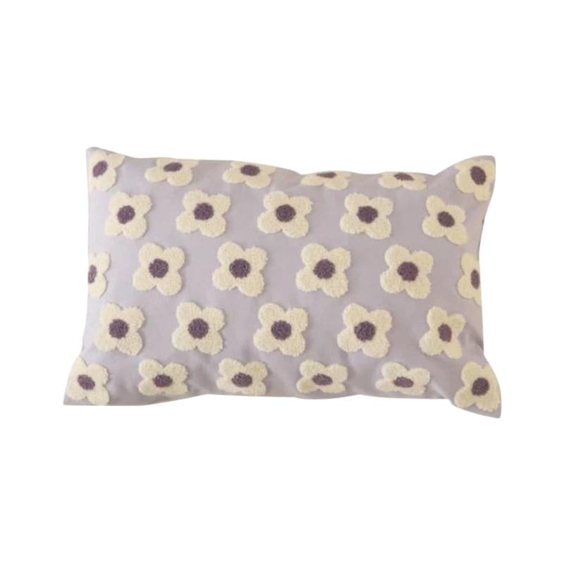 Purple Daisy Flower Pillow